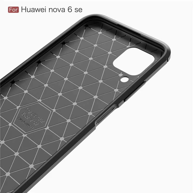 Чехол для Huawei Nova 6SE противоударный чехол из углеродного волокна телефона P40 Lite E Y7P