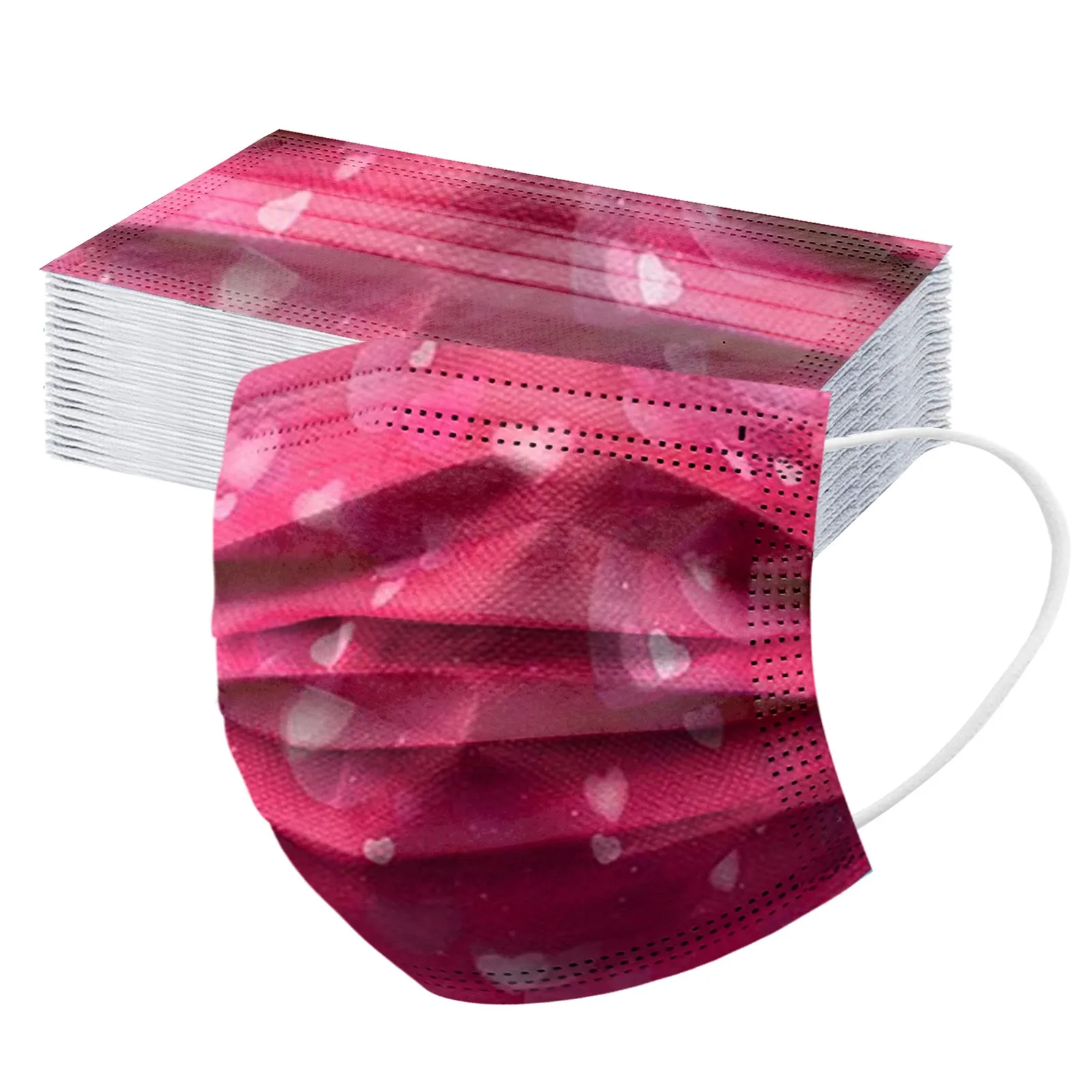 Маска одноразовая 3-слойная для косплея дышащая маска взрослых с рисунком сердца