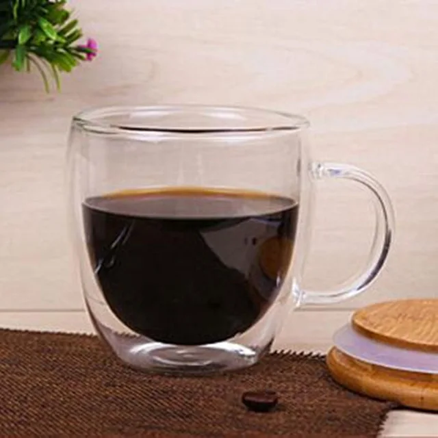 

1/2/4pcs Double Wall Heat Resistant Cup Clear Handmade Tea Drink Healthy Drink Cups Insulated Coffee Mugs