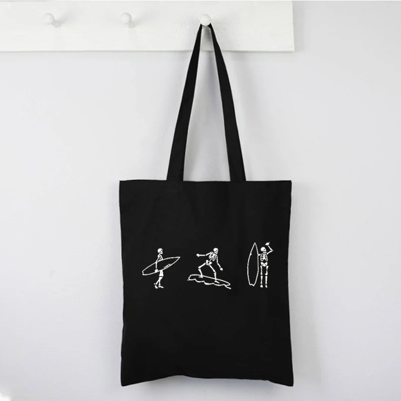 

Surfing Skeletons Shirt Summer Holiday 2021 Women Fashion Clothing Girl Beach White T Shirt Vintage Plus Fashion
