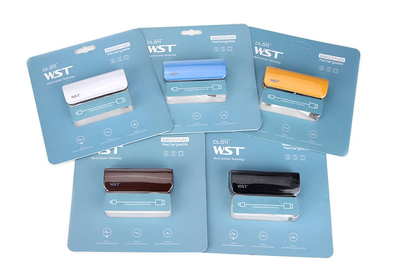 Портативное зарядное устройство мини-Банк мощности 2600 мАч внешний аккумулятор