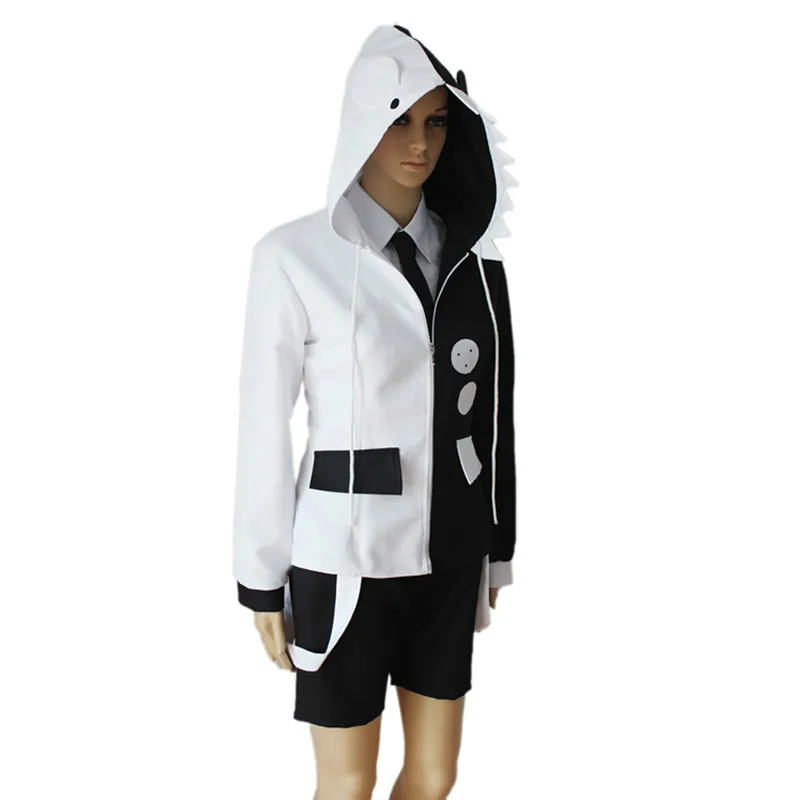 Аниме Danganronpa Monokuma Черный Белый Медведь Косплей костюмы униформа брюки платье