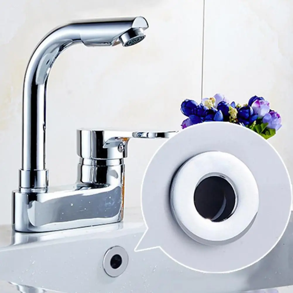 

6PCS Overflow Ring Durable Plastic Kitchen Drain Cap Bathroom Round Basin Insert Cover Sink Silver Rust Accessories Not Tri F9E2