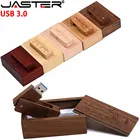 Деревянная квадратная Флешка JASTER с ножом, USB 3,0, 64 ГБ, 32, 16, 4, флеш-накопитель, свадебный подарок, карта памяти (10 бесплатных логотипов)