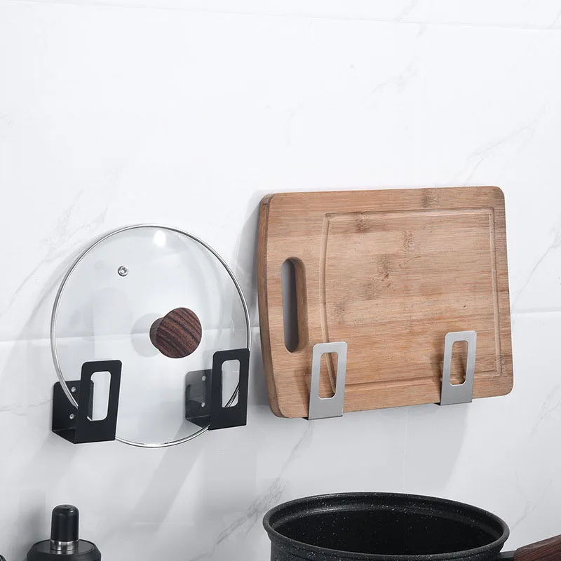

2Pcs Stainless Steel Pot Cover Rack Adjustable Spacing Pot Cover Rack Storage Pot Cover Rack Multifunctional Storage Rack
