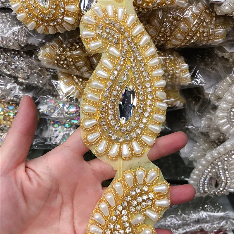 Перламутровый мотив стразы горячей фиксации Стразы Лента с s железные аппликации