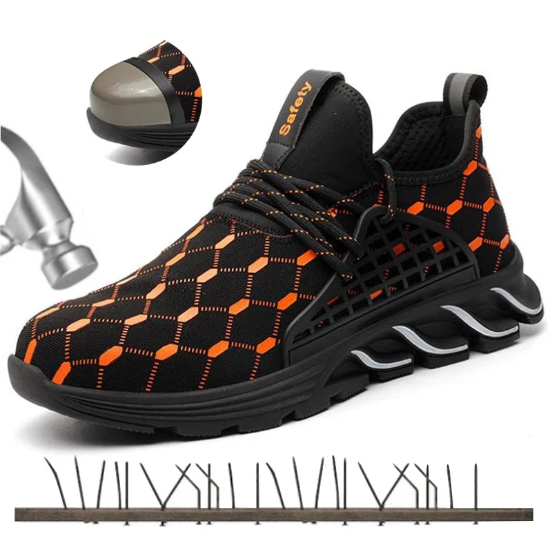 

Safety shoes men's puncture-proof work sports shoes men's steel-toed shoes work boots indestructible safety boots men's shoes
