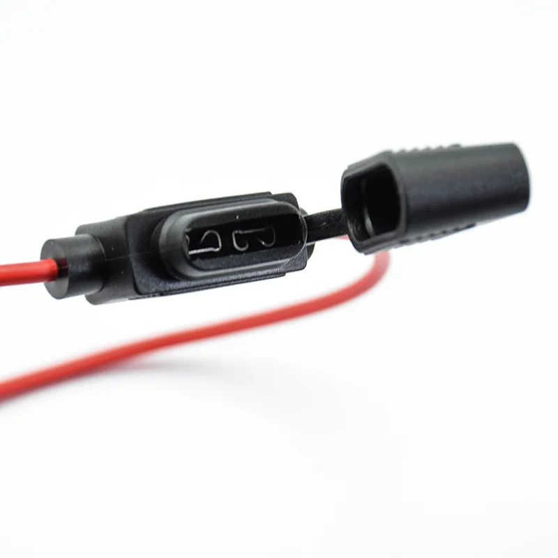 

1pc Waterproof Power Socket Small Blade Type inline InLine Fuse Holders with 10A Fuse auto Car Replacement Fuses length 16AWG