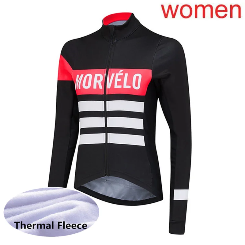 

Ropa Ciclismo 2022 Winter Thermal Fleece Cycling Long Sleeve Jersey Racing Bike Shirt Team Morvelo Women Mtb Bicycle Clothing L8