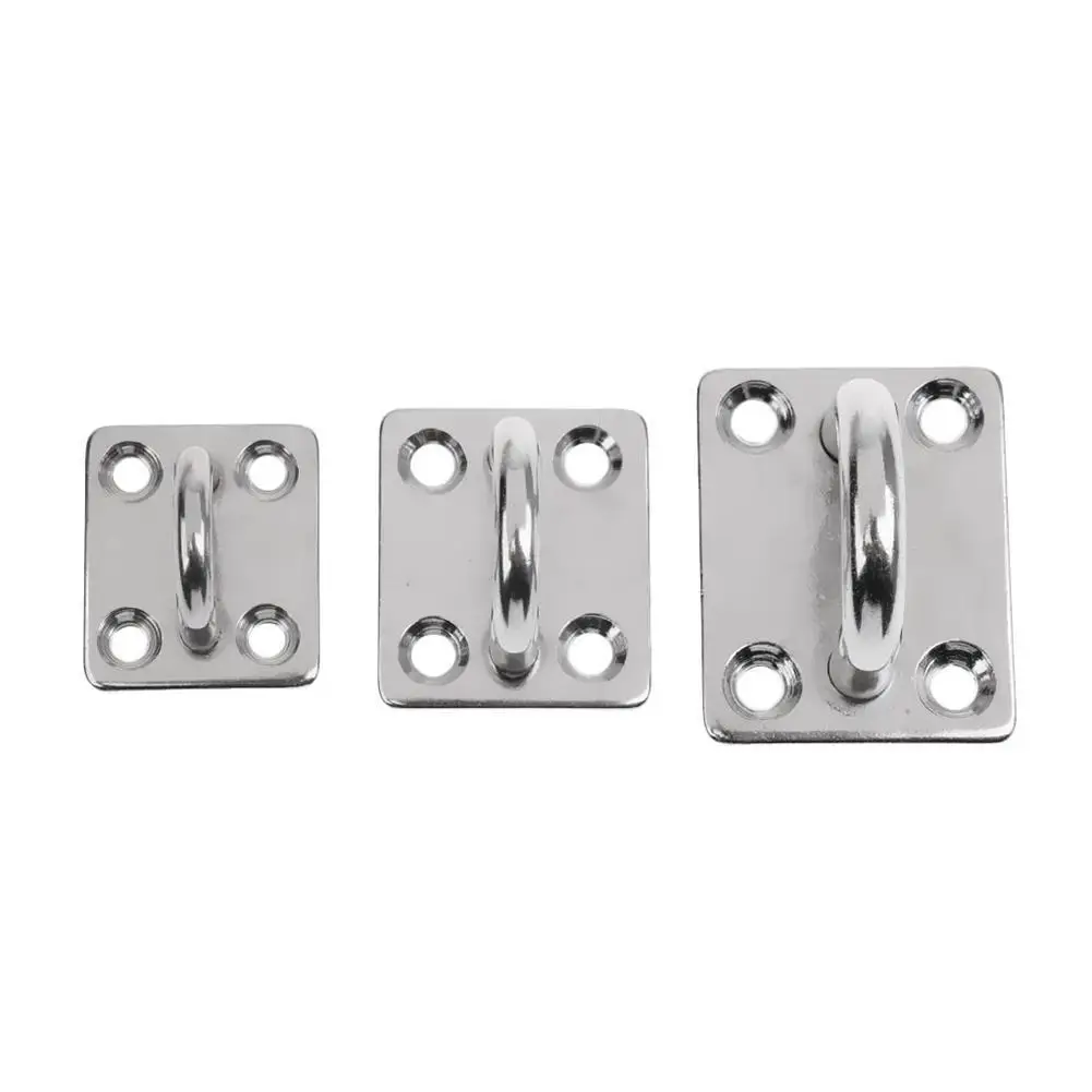 

Heavy Duty 304 Steel Square Pad Eye Plate Shade Sail Sailboat 5/6/8mm for Kayaking Canoe Boat Water Sports Accessories