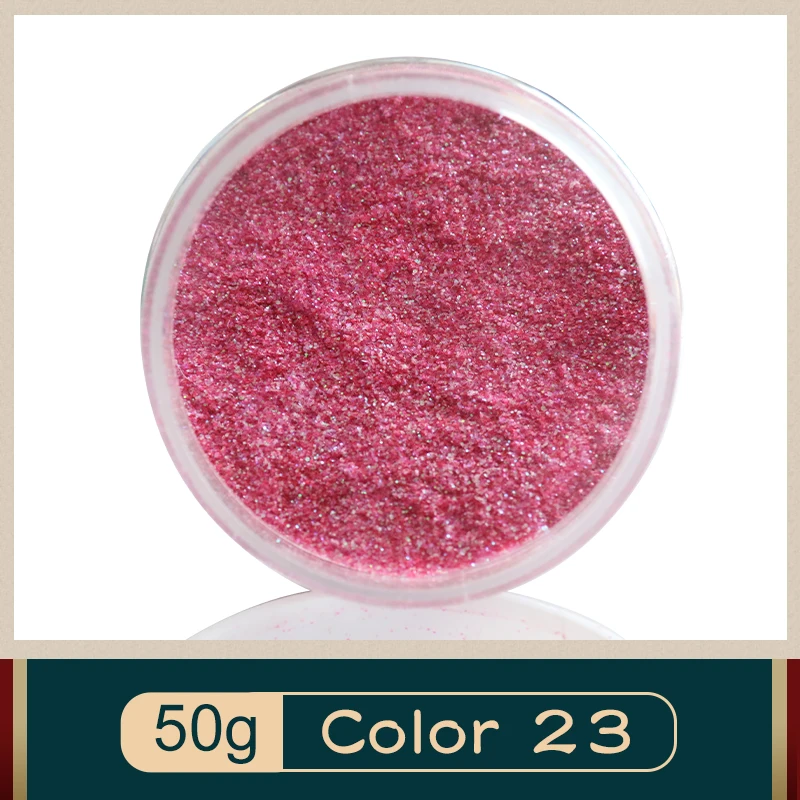 No.23 розово красный блестящий порошок мелкая яркая Акварельная жемчужная пудра