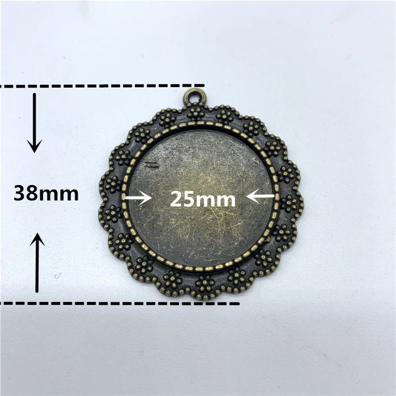 Настройки кабошона из сплава 2 шт. 25 мм стеклянный кабошон металлическая основа