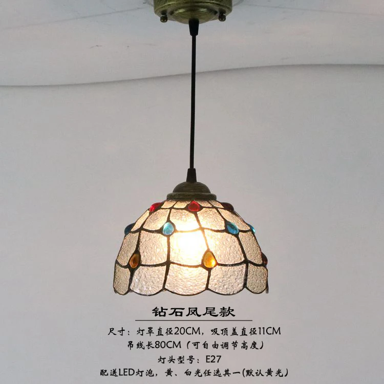 

Stained Glass Pendant Light Hanging Lamp Accent Novelty Lamp Light Fixture Unique New Year X'mas Gift lustre pendente