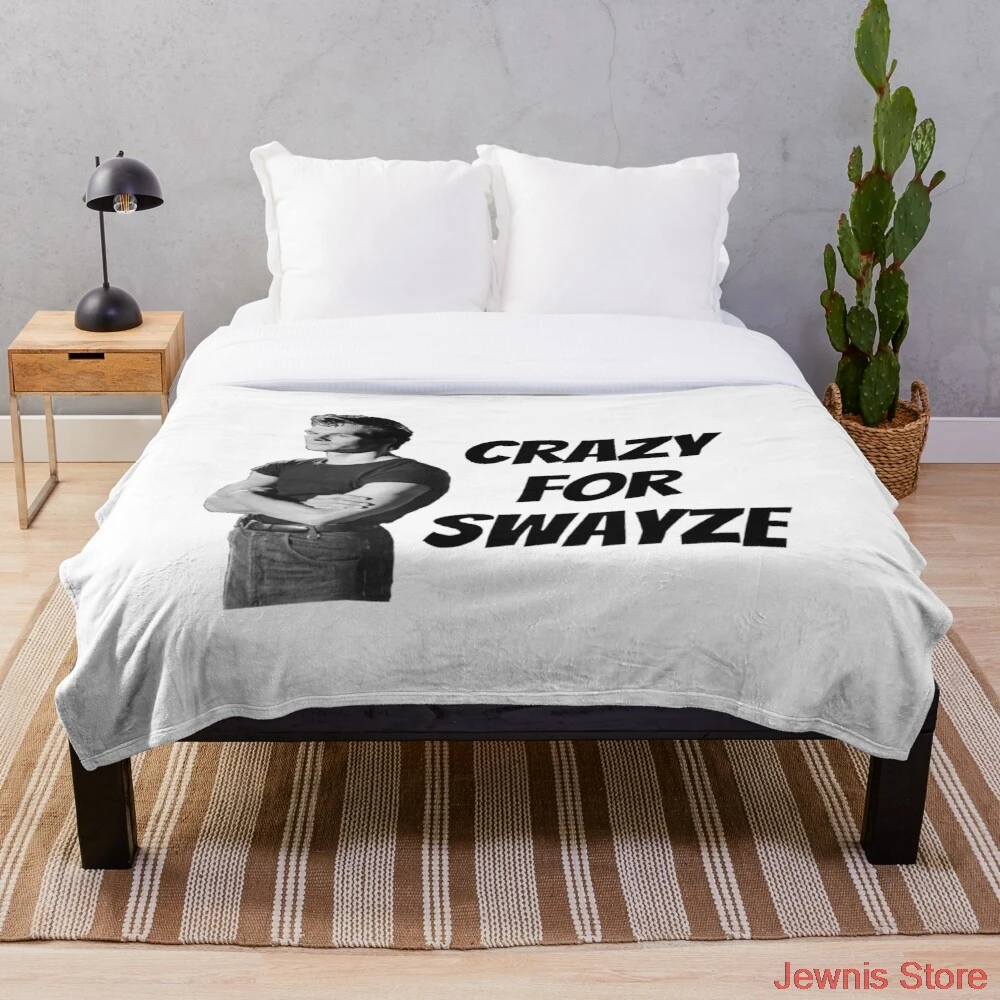 

Crazy for Swayze Throw Blanket Quilt Bedding for Girls Children Adult Gift Bedroom Decor Size Variety for Styles.
