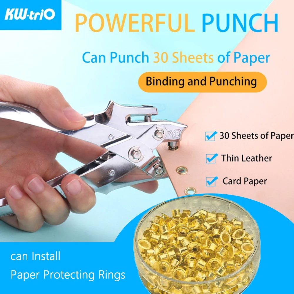 

Metal Retainer Punching Machine with Eyelet Grommet Plier With Grommets 5mm Round Hole Perforadora de papel