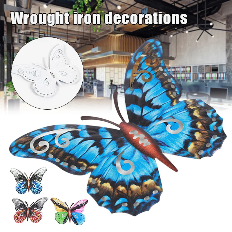 

Metal Butterfly Wall Art Wall Decor Sculpture Hanging for Indoor and Outdoor uacr Wind Chimes Hanging Decorations Decoration New