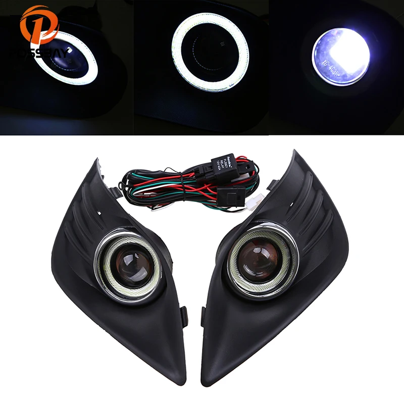 Автомобильные противотуманные фары переднего бампера POSSBAY белые