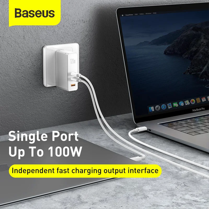 baseus 120w gan usb charger qc4 0 3 0 pd3 0 quick charging for iphone 12 pro xiaomi us charger fast charging for laptop tablet free global shipping
