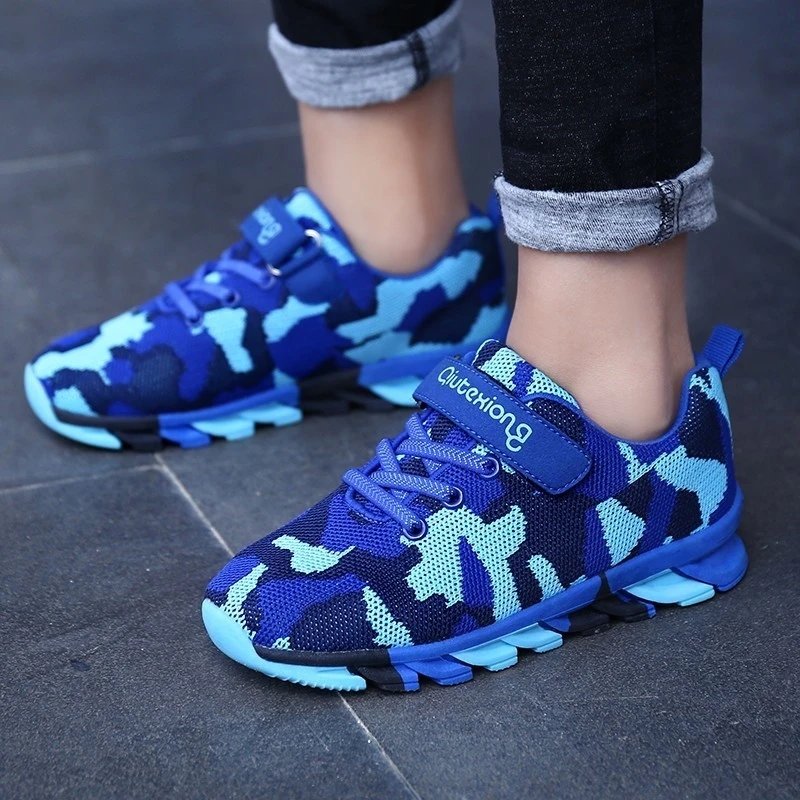 Цветные детские кроссовки для мальчиков дышащие сетчатые бега Детские уличные