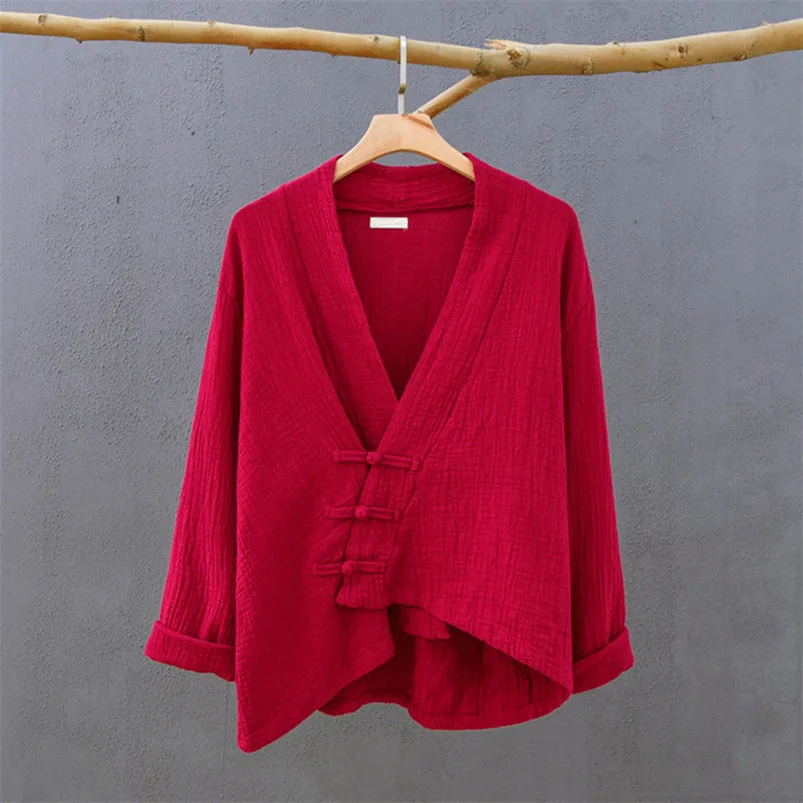 Женское пальто с длинным рукавом базовый однотонный хлопковый кардиган на