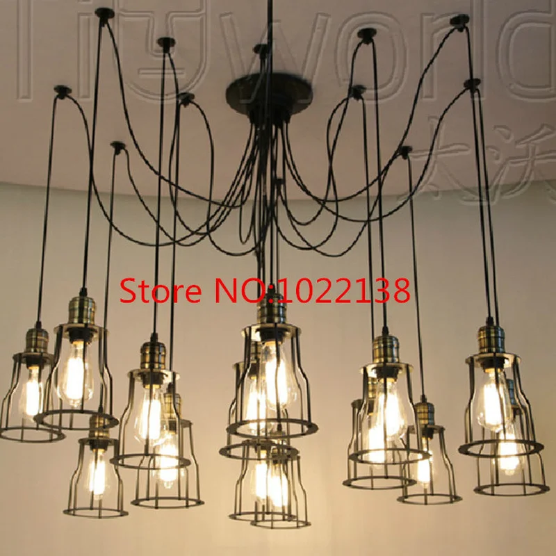 Регулируемые дизайнерские потолочные лампы Эдисона сделай сам в стиле лофт