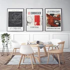 Винтажный абстрактный французский выставочный постер Le Corbusier, современная настенная Картина на холсте для гостиной, домашний декор