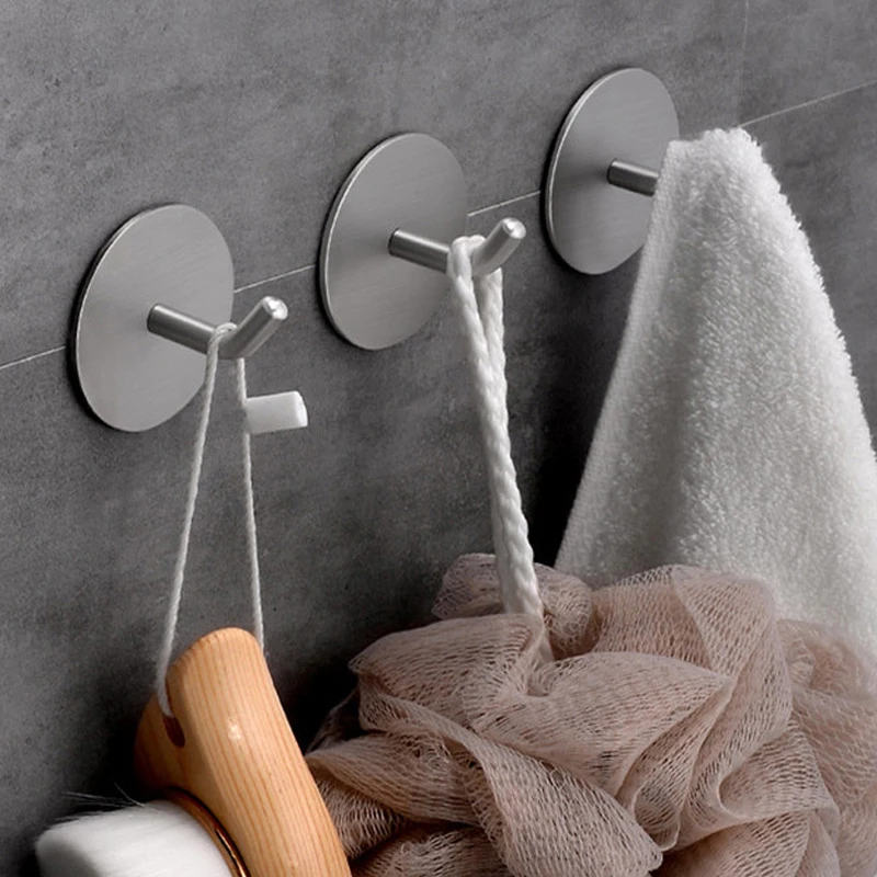 Настенная вешалка из нержавеющей стали 3 м самоклеющиеся клейкие для одежды