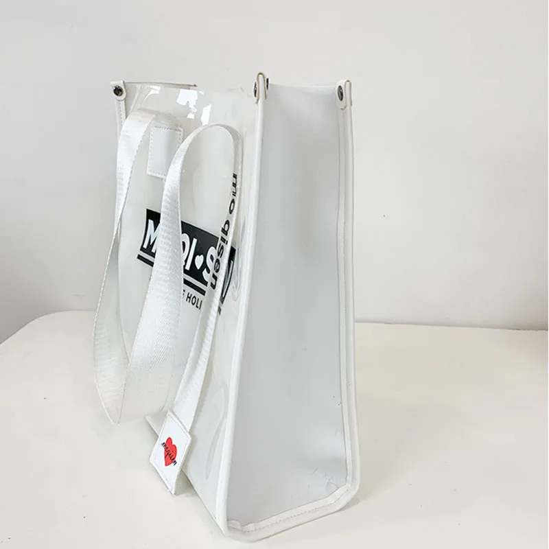 SMOOZA повседневная женская сумка модная на плечо прозрачная с верхней ручкой