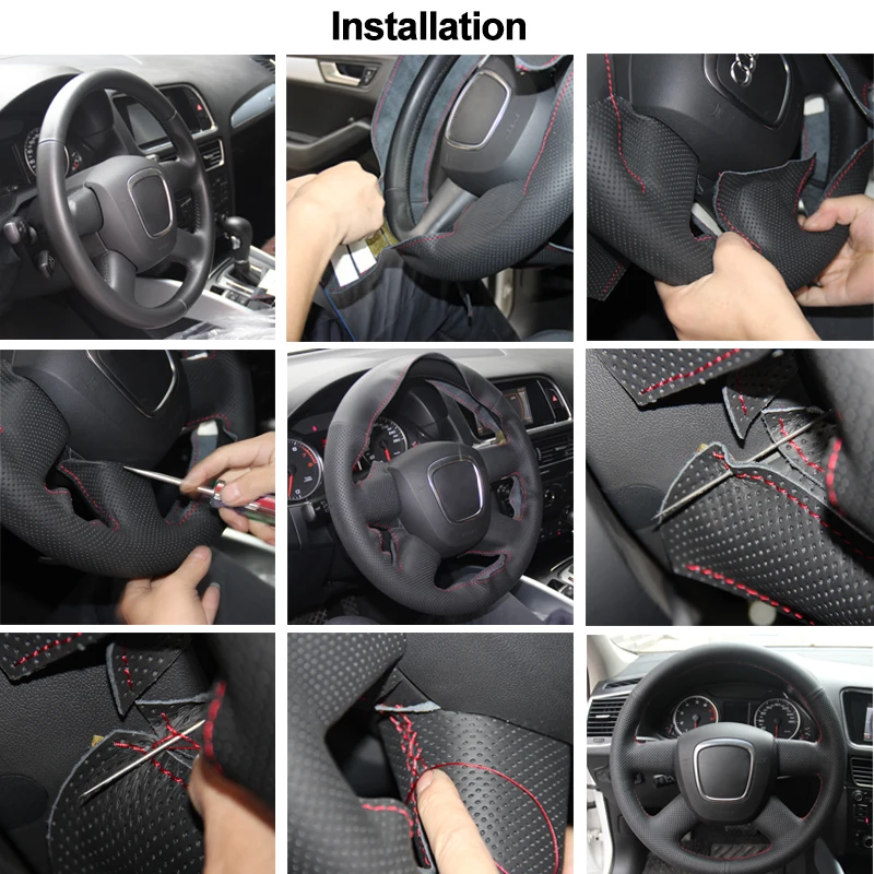 Hand Sewing Car Steering Wheel Cover Wrap For MG MG6 MG 6 2010 2011 2012 2013 2014 2015 2016 Volant Braid on the Steering wheel images - 6