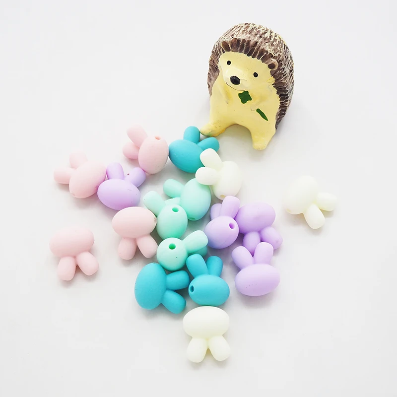 20 шт. силиконовые бусины кролики для прорезывания зубов|Детские прорезыватели| |