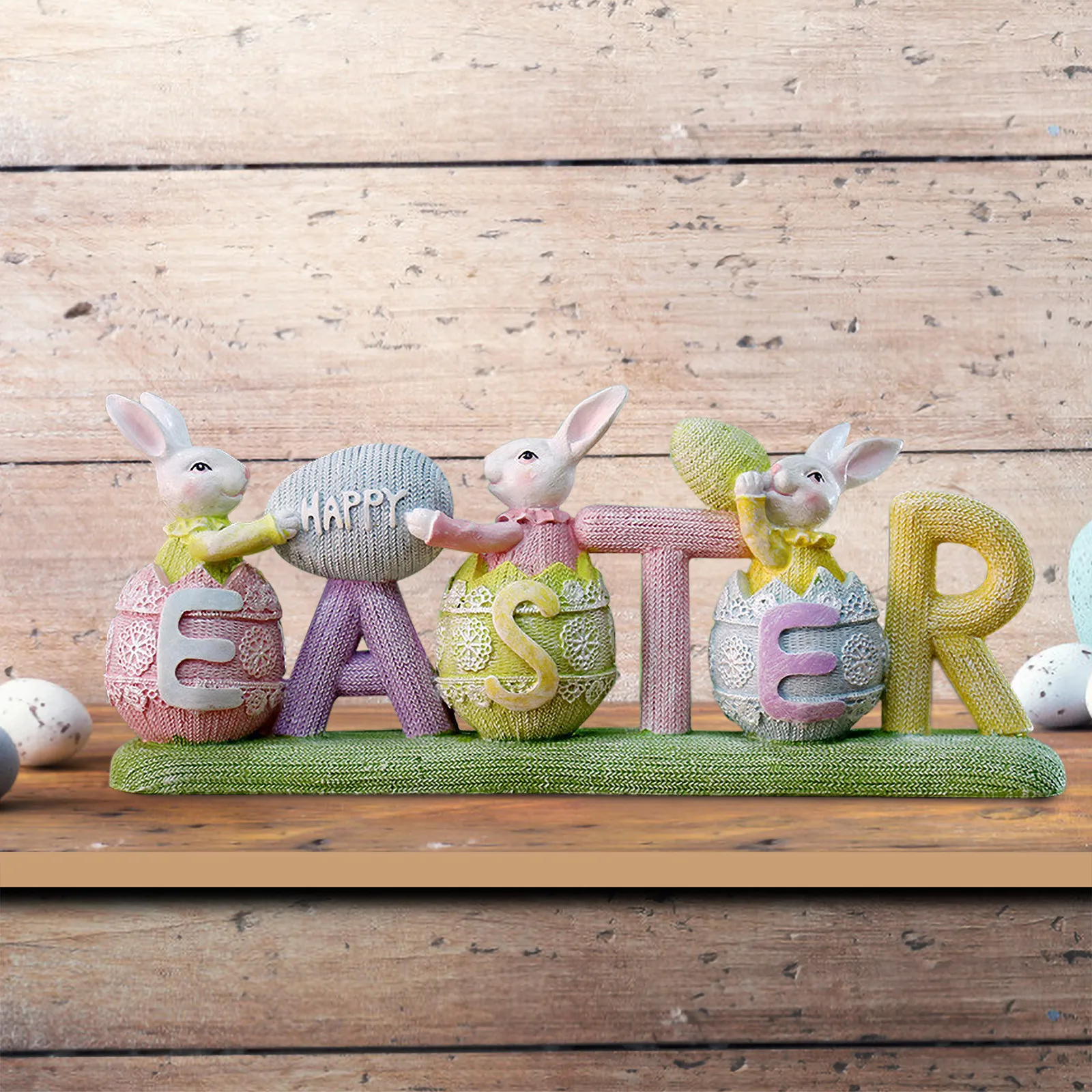 Easter Eggs Bunny Gift Cute Rabbit Ornaments Children's Room Desktop Home Holiday Party Creative Decorative Орнаменты - купить