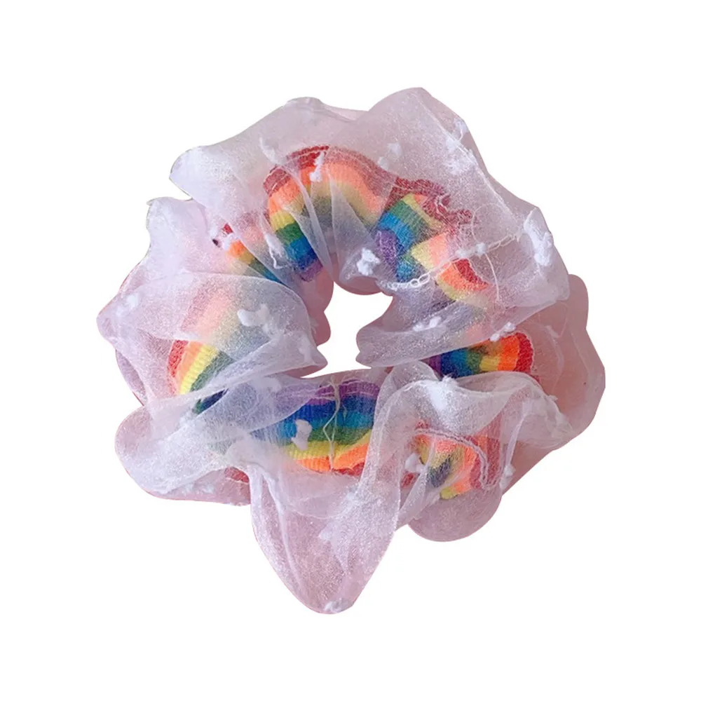 

New Temperament Mesh Hair Band Sweet Head Rope Hair Ring Girls Ponytail Elastic Hair Accessories Sweet Hair Rope Headdress