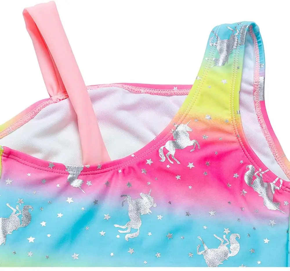 MAICO купальник радужной расцветки для Девочек Цельный горячий серебряный