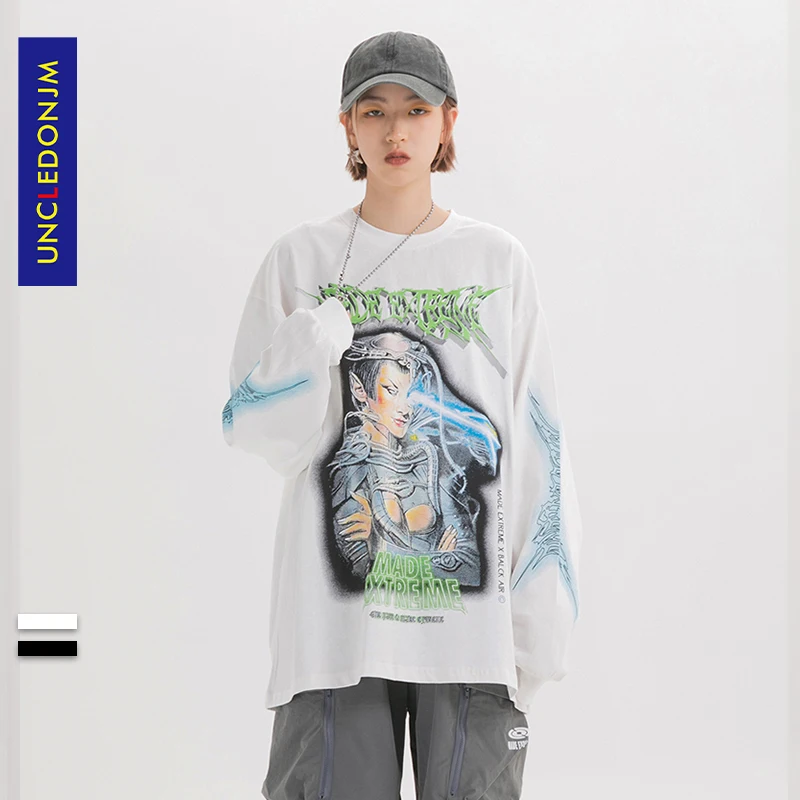 UNCLEDONJM 2020 размера плюс для женщин/мужчин печатных с длинным рукавом рубашки