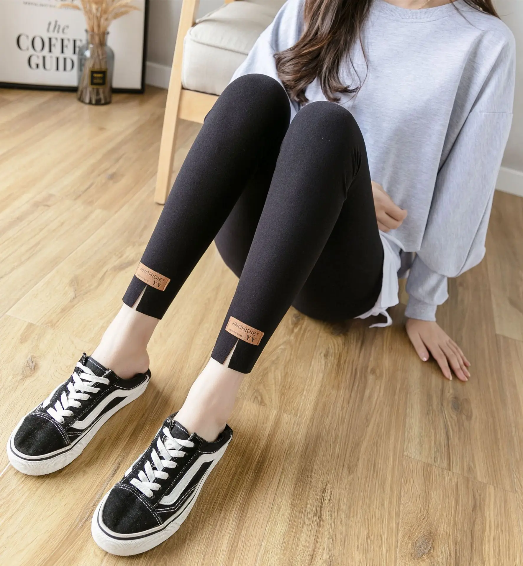 

Autumn Leggings Women's High Waist Elastic Large Size Pants Fashion Skinny Fitness Ankle-Length Leggings Workout Casual Leggins