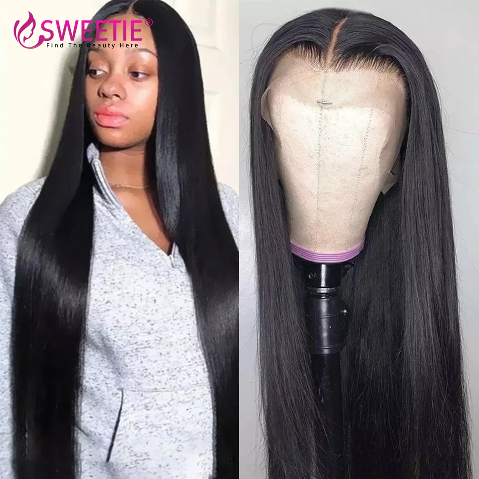 

13x4 Straight Lace Front Wig Human Hair Wigs For Women Human Hair 30 Inch Transparent Lace Frontal Wig Pre Plucked Brazilian Wig