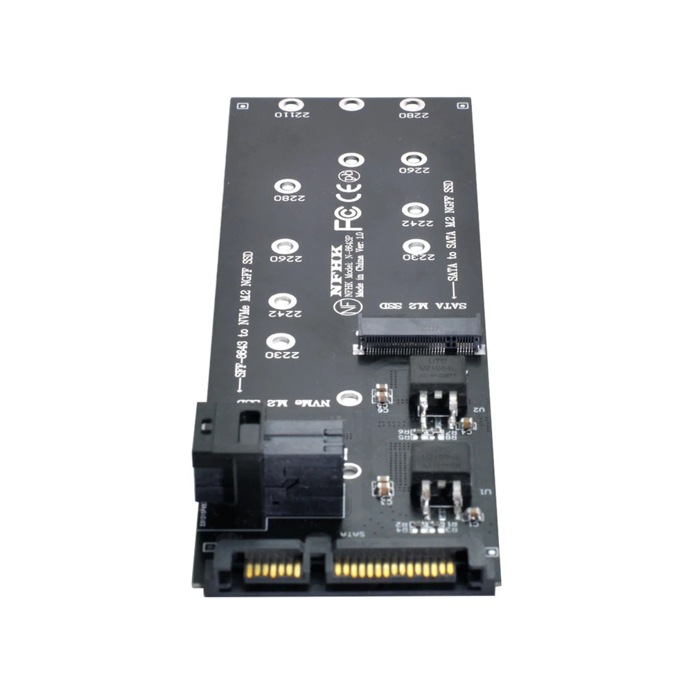 Переходник Jimier с SFF-8643 на U2 NGFF M-Key HD Mini SAS NVME PCIe SSD SATA для материнской платы |