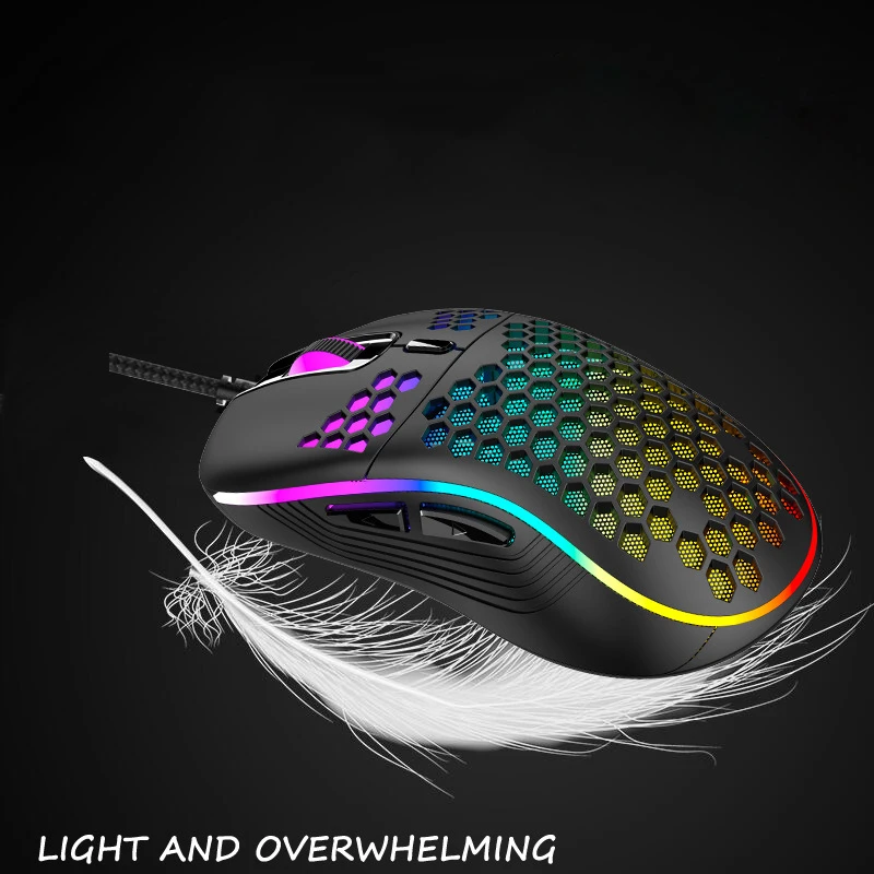 2022 игровая мышь геймерская USB Проводная с RGB подсветкой 6 клавишами для ПК