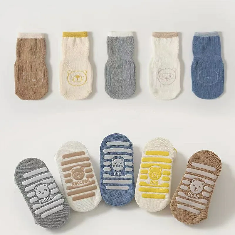 

3 пары, Нескользящие хлопковые носки для мальчиков и девочек