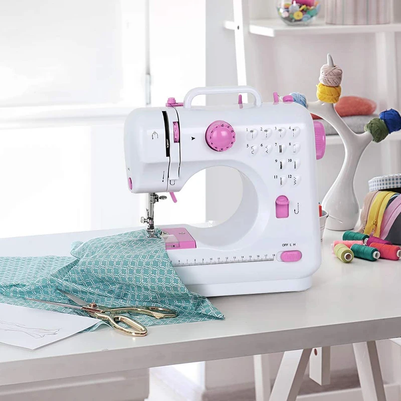 Мини-швейная машинка портативная электрическая бытовая швейная ручная 12 стежков