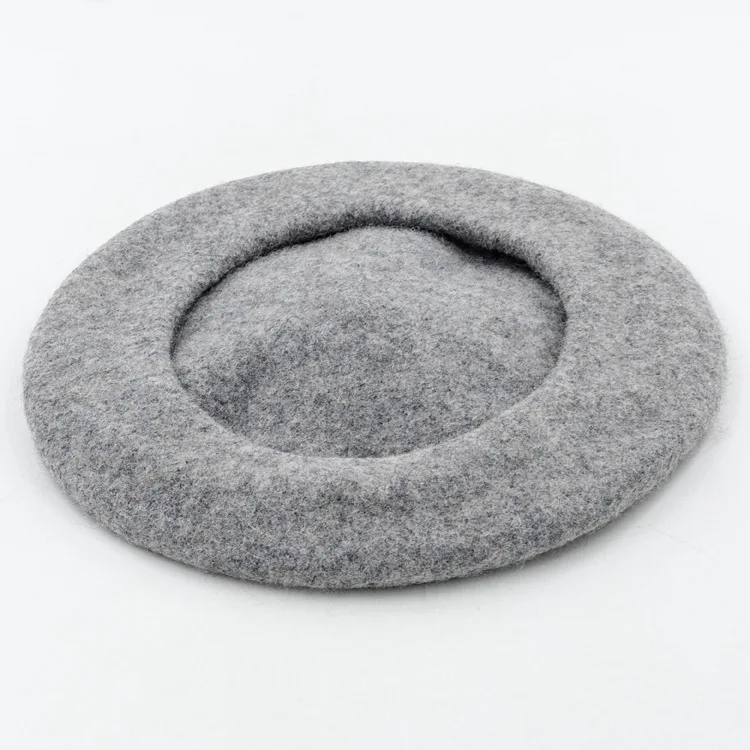 Осенние детские дамские фетровые береты из фетра с помпоном |