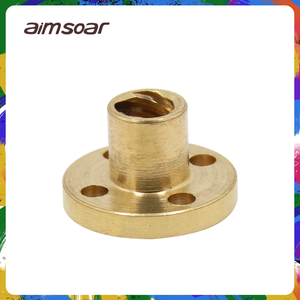 Свинцовая гайка T8 с шагом 2 мм свинцовая 8 3D принтер латунная фланцевая для