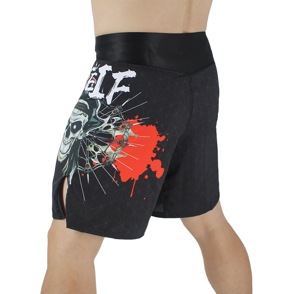 Фитнес упражнения бокс Красный Череп пират дышащие ММА Боксерские Шорты Тигр Муай Тай дешевые ММА шорты для кикбоксинга саньда для борьбы