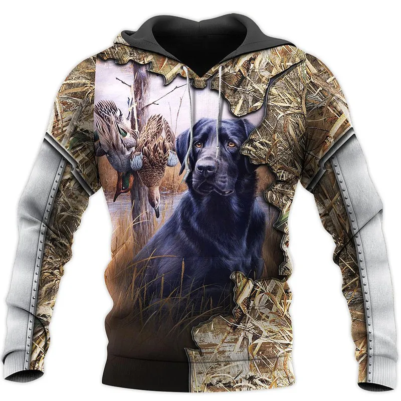 

New stylish top long sleeve Cool Duck Hunting 3D full print Harajuku casual zipper hoodie unisex sweatshirt/hoodie apparel S-5XL