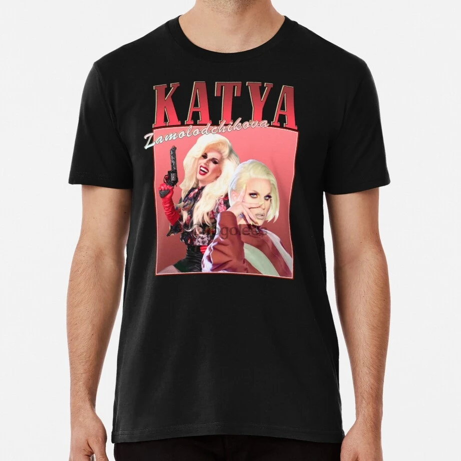 Katya Zamolodchikova Ретро дизайн 100% хлопок мужская футболка Повседневная летняя уличная