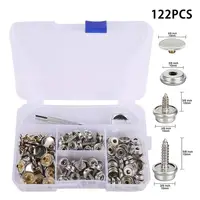 122Pcs/Set Canvas Snap Kit Tool Marine Grade Canvas and Upholstery Boat Cover Snap Button Fastener Kit for Boat Cover Furniture