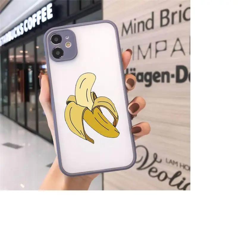 

Bananas cute cartoon high quality Phone Cases matte transparent For iphone 7 8 11 12 plus mini x xs xr pro max cover