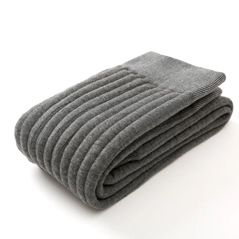Light gray Детские осенне-зимние модели, высокоэластичные кашемировые теплые штаны для мальчиков и девочек, плотные бархатные леггинсы с высокой талией - Цвет: Light gray