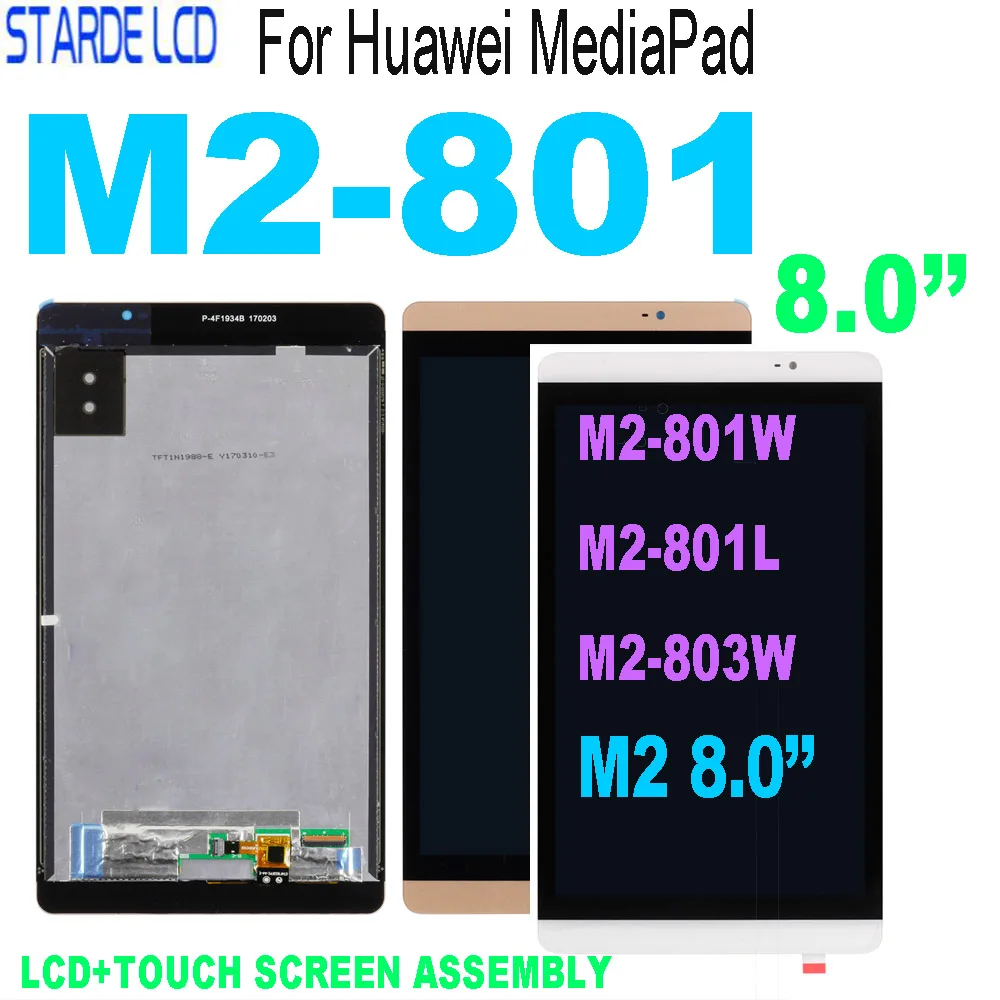 

8.0'' For Huawei Mediapad M2 M2-801 M2-801L M2-802L M2-801W M2-803L LCD Display Touch Screen Digitizer Panel Glass Sensor Assemb