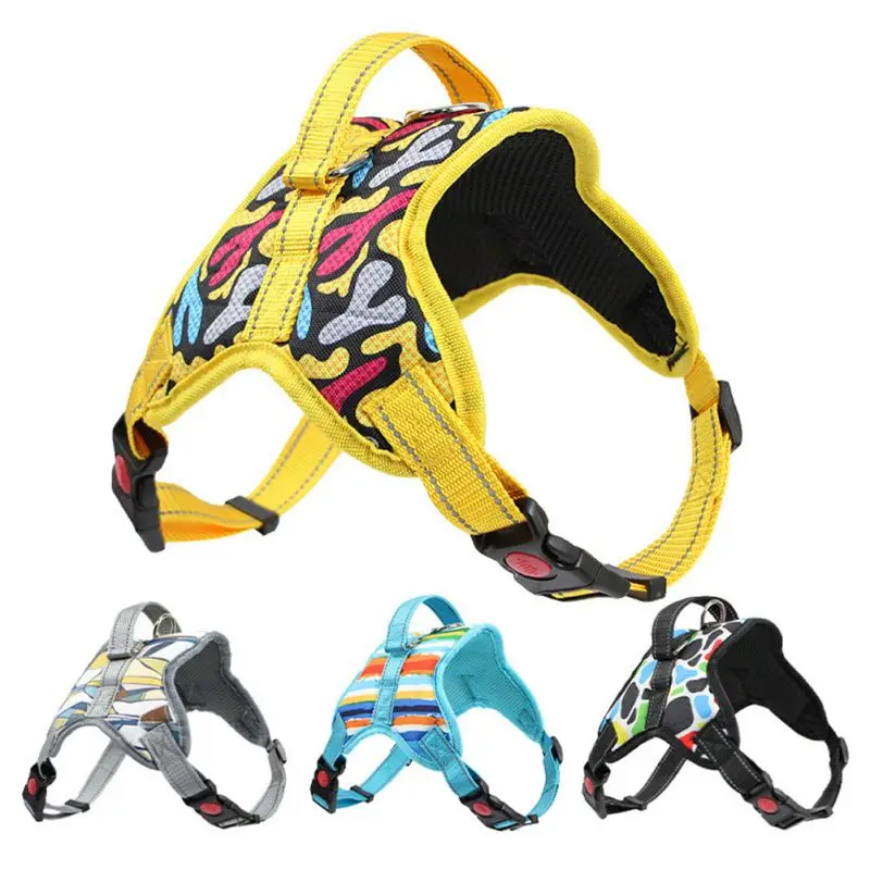 

Pet Dog Cat Adjustable Harness Reflective Breathable Harness for Small Large Dogs Harness Vest Walking Running Pet Supplies